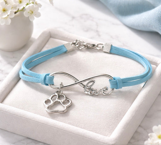 Infinity Paw Print Bracelet